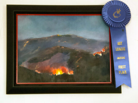 Gun Barrel Fire - Award winning painting by Bob Gordon Jones