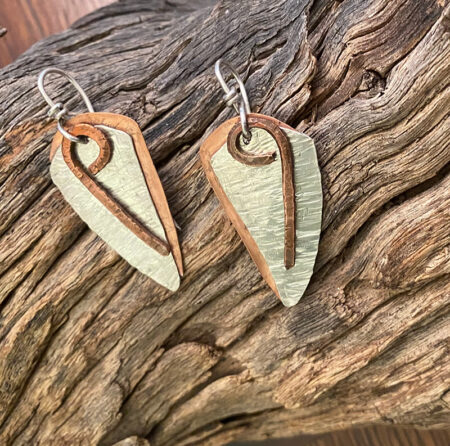 Copper And Silver Earrings - Mary Page Jones